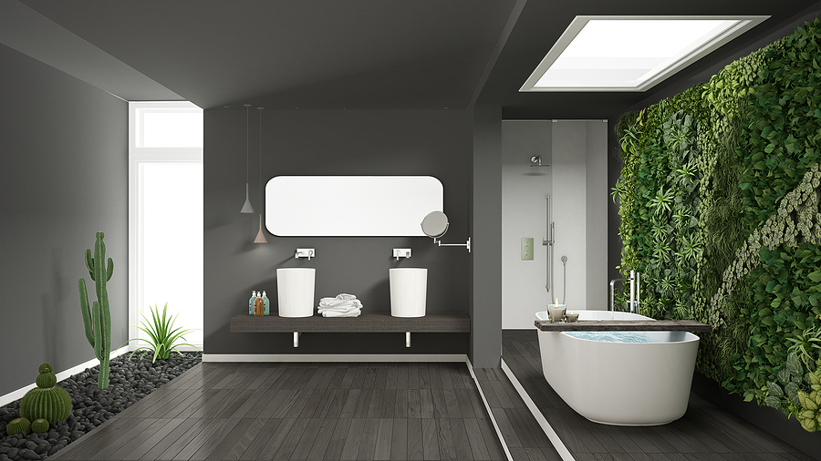 Badezimmer Dunkle Farbakzente