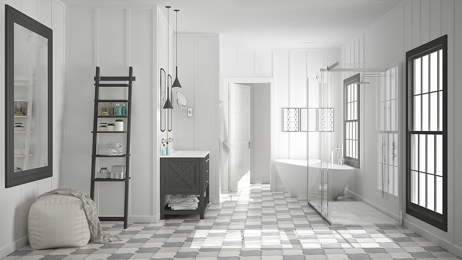 Badezimmer Vintage und Retro